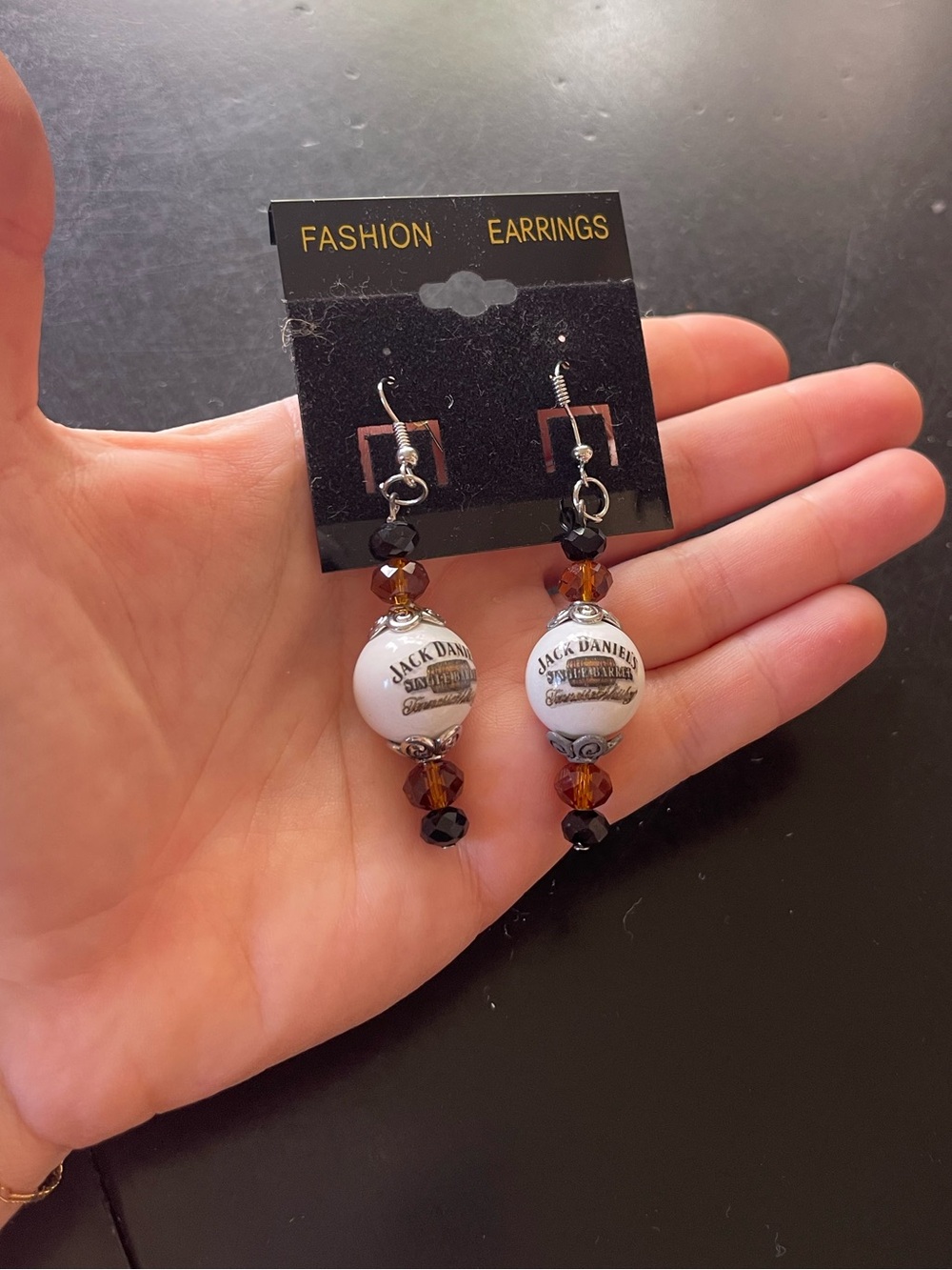 Jack Daniels Dangle Earrings